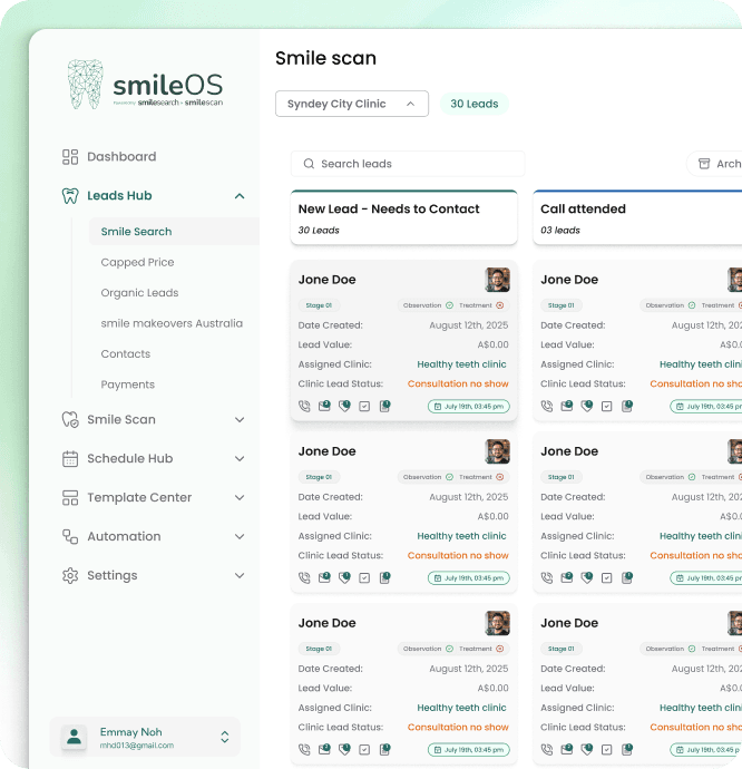 SmileOS Dashboard Preview